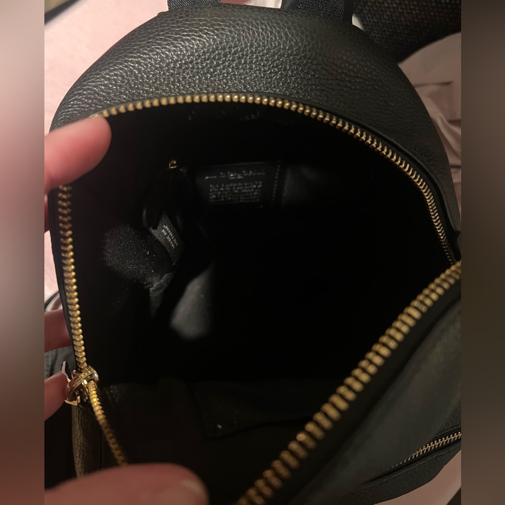 Coach Charlie Mini Backpack Black Pebbled Leather Bag - Picture 14 of 14